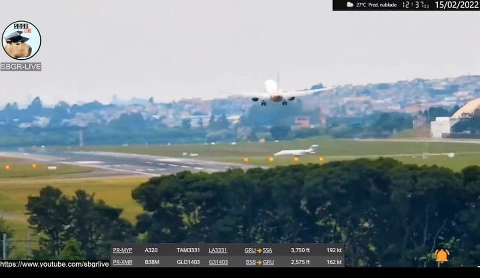 Avião da Gol arremete após jatinho se aproximar da pista do aeroporto em Guarulhos sem autorização